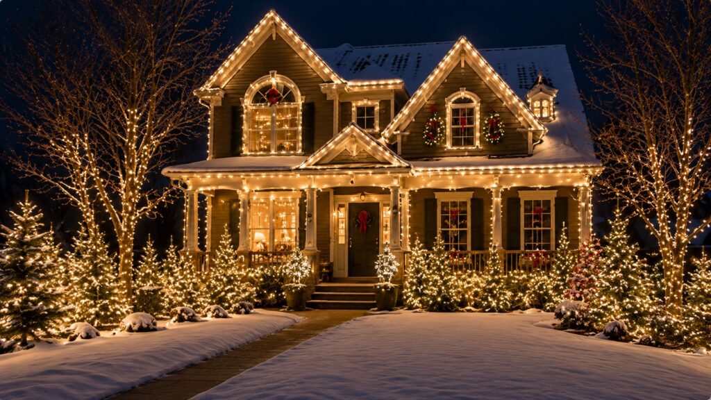 Great Nate Eavestrough Cleaning,Christmas light installation in Winnipeg